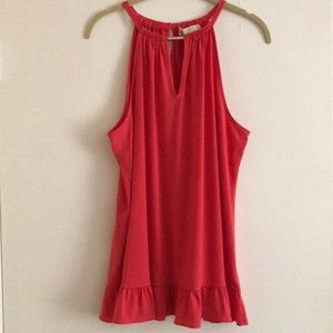 Michael Kors Size L Tank with Ruffles